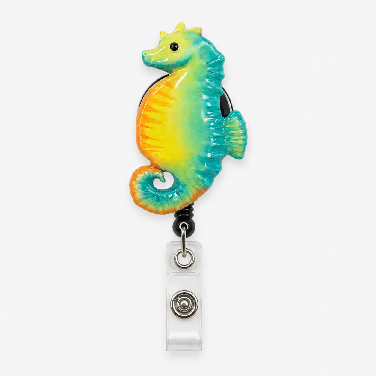 Multicolor Sea Horse Badge Reel