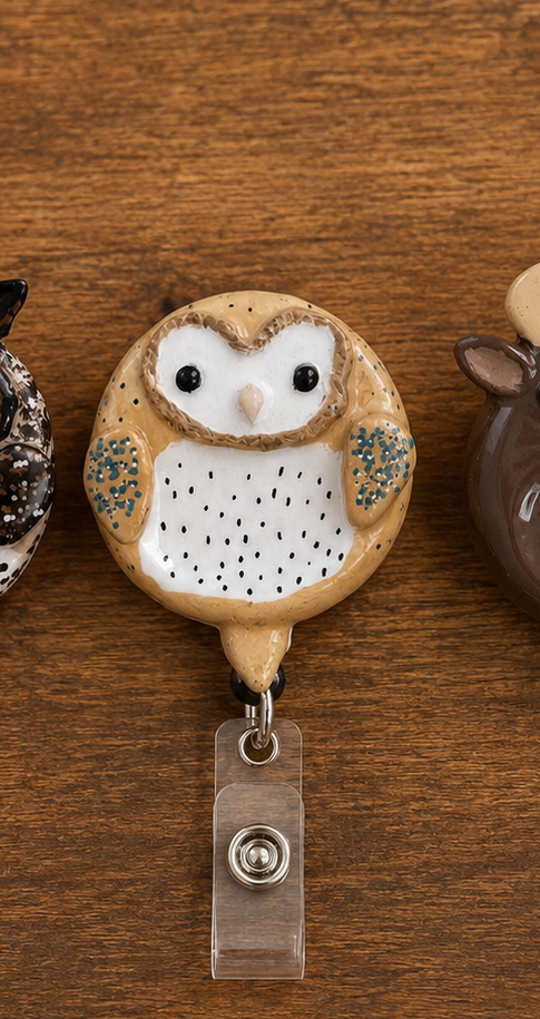 Barn Owl Badge Reel