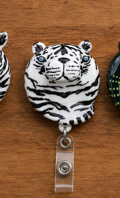 White Tiger Badge Reel