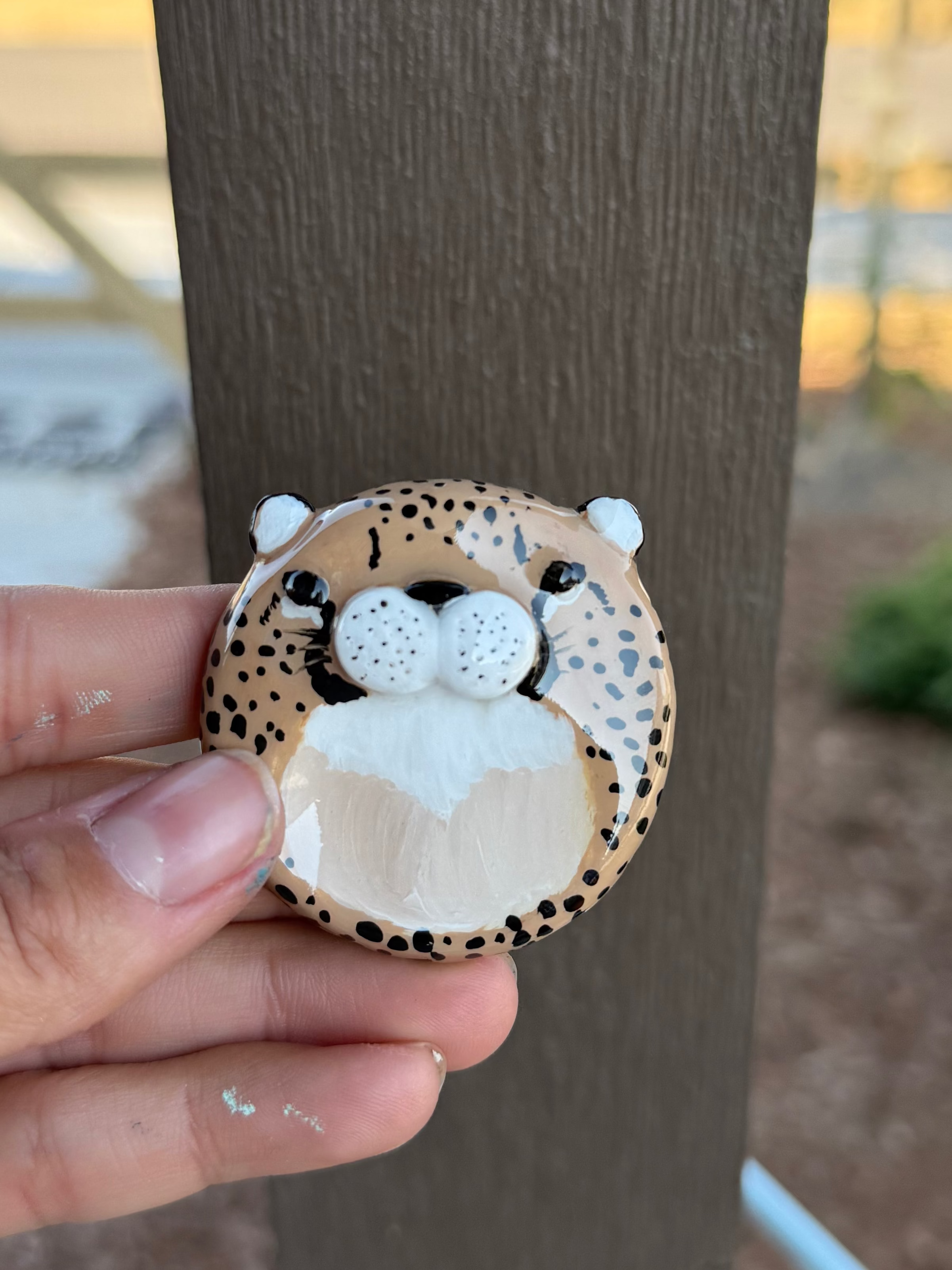 Cheetah Worry Stone