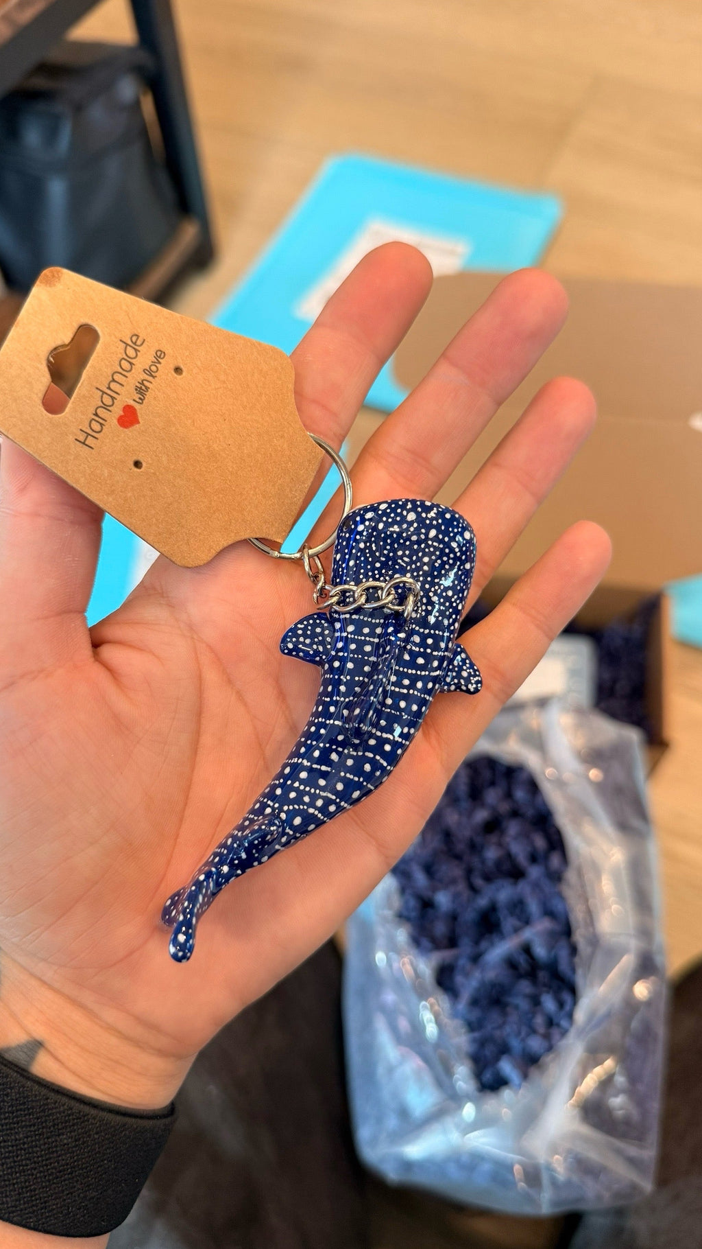 Small Whale Shark Keychain