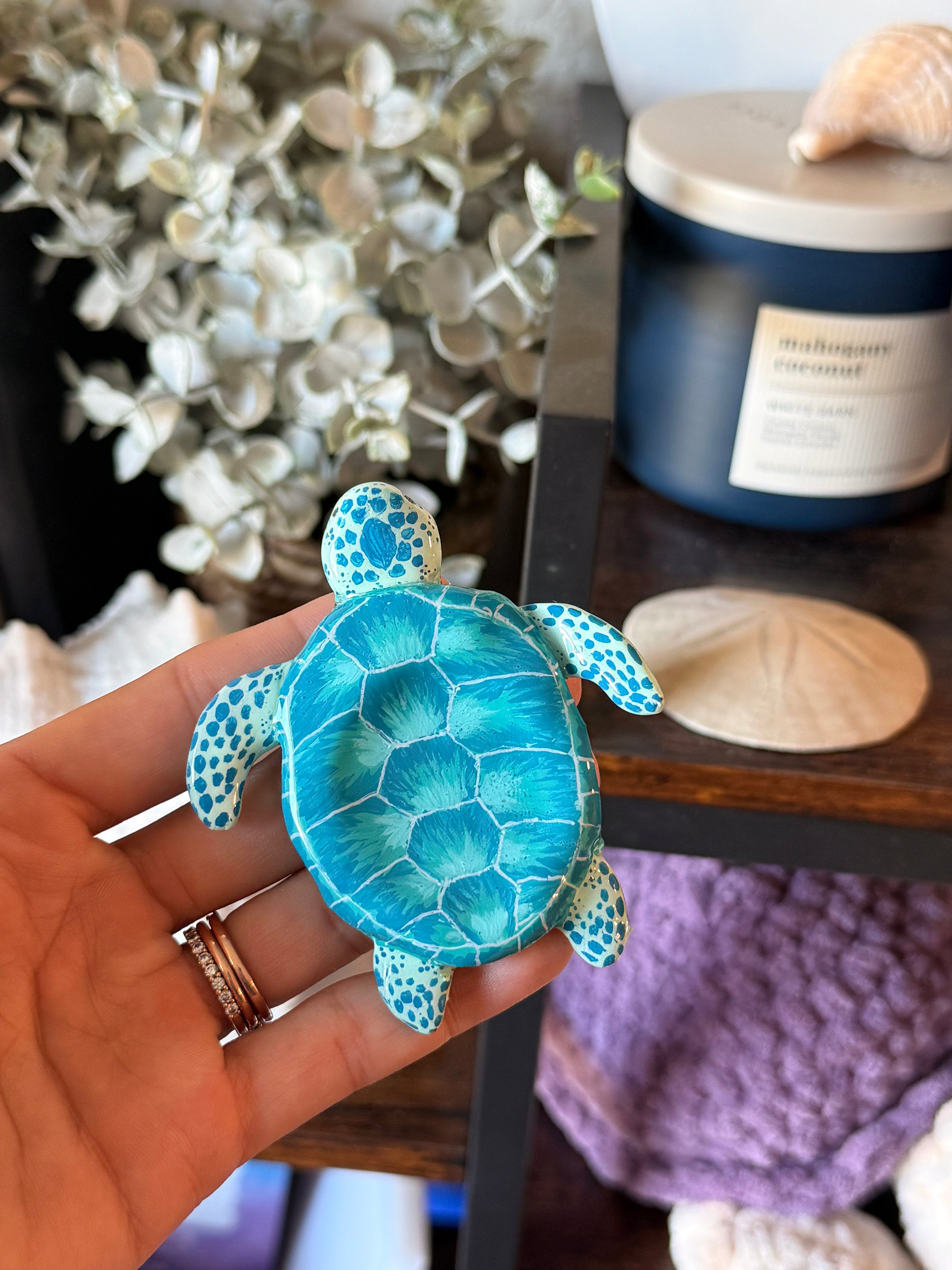 Blue Sea Turtle Worry Stone