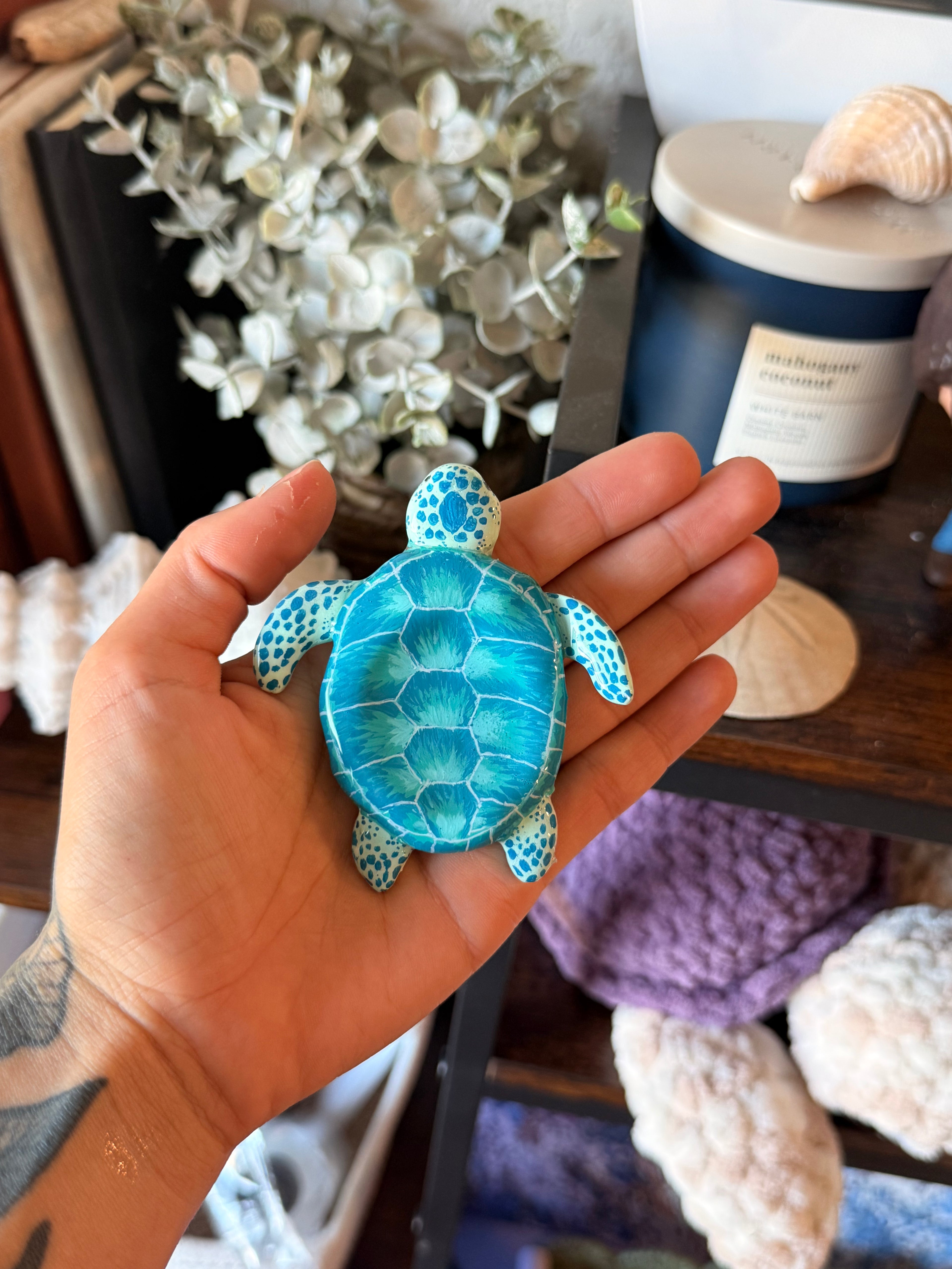 Blue Sea Turtle Worry Stone