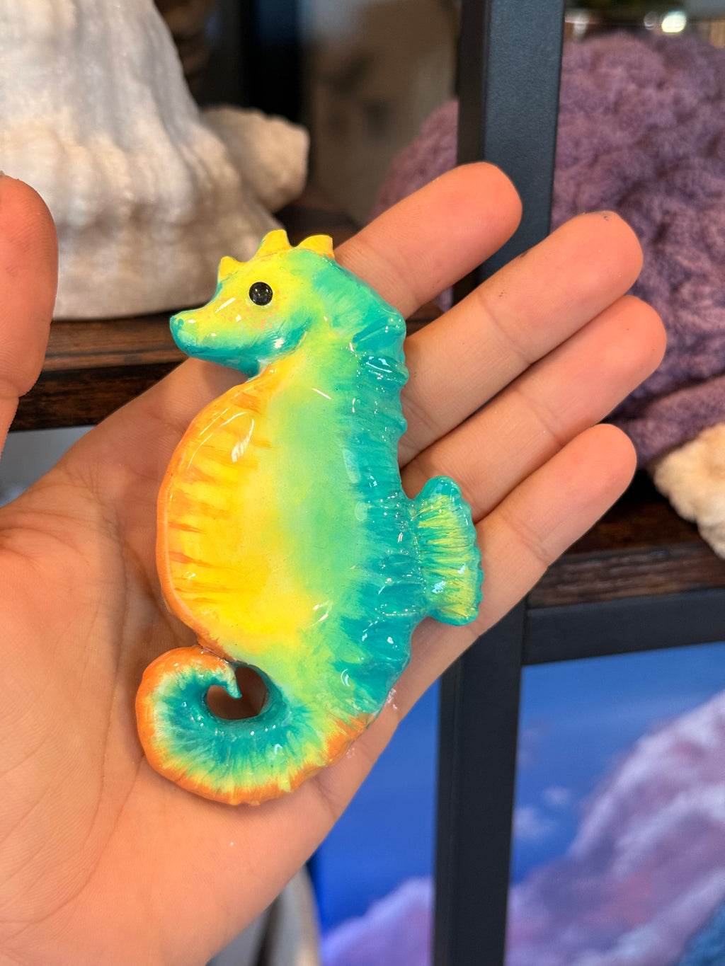 Multicolor Sea Horse Worry Stone