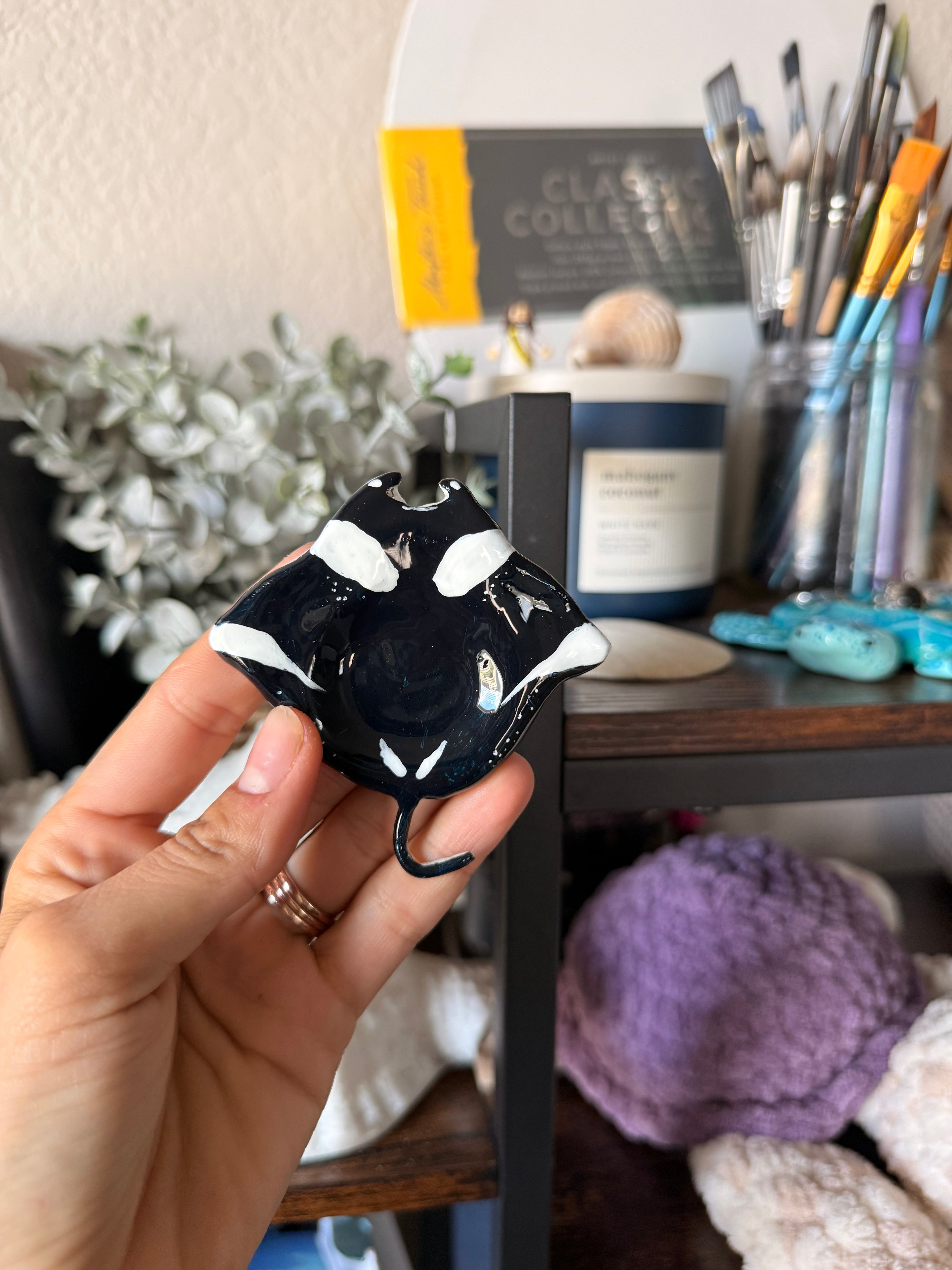 Manta Ray Worry Stone