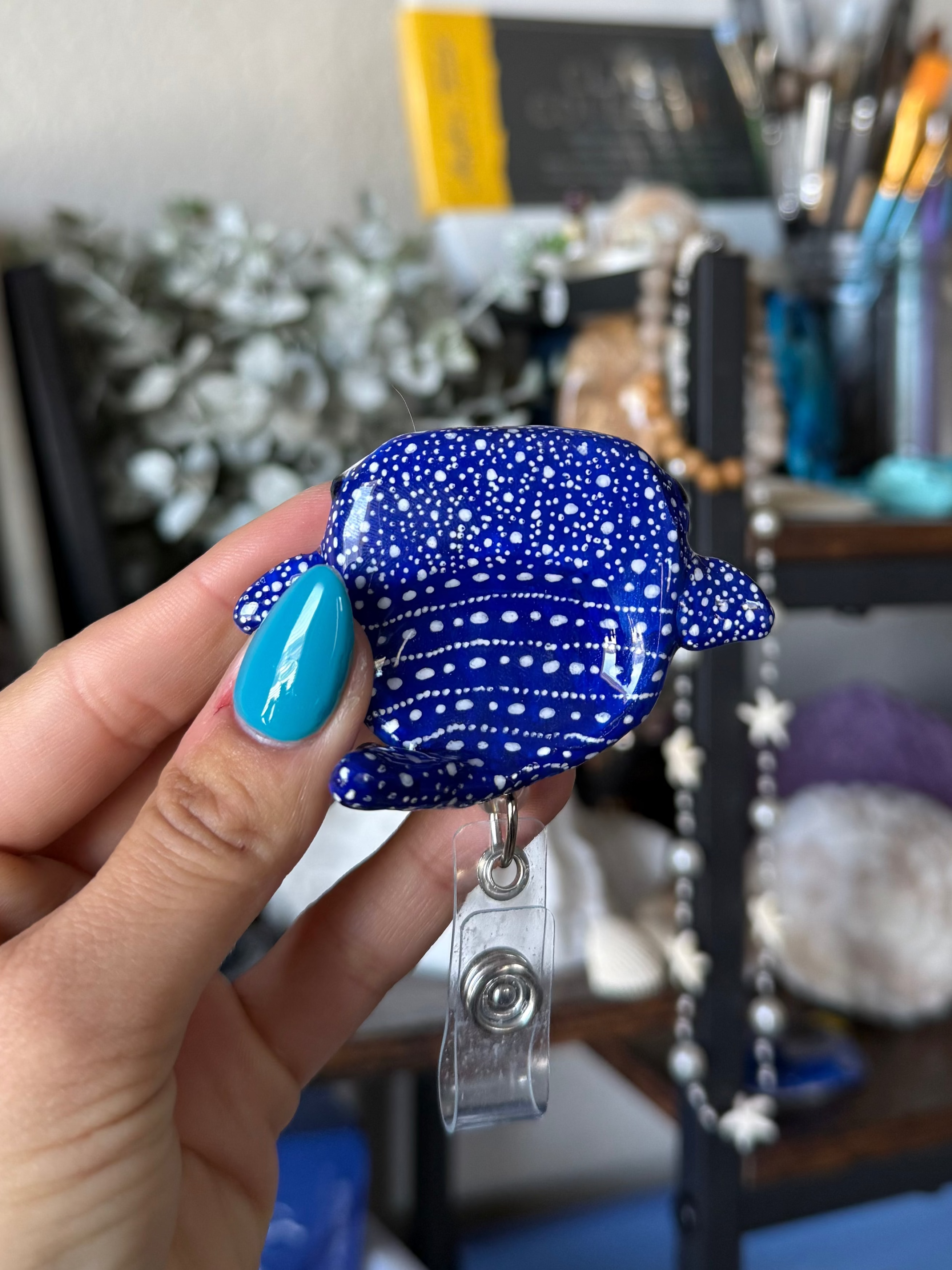 Bright Whale Shark Badge Reel