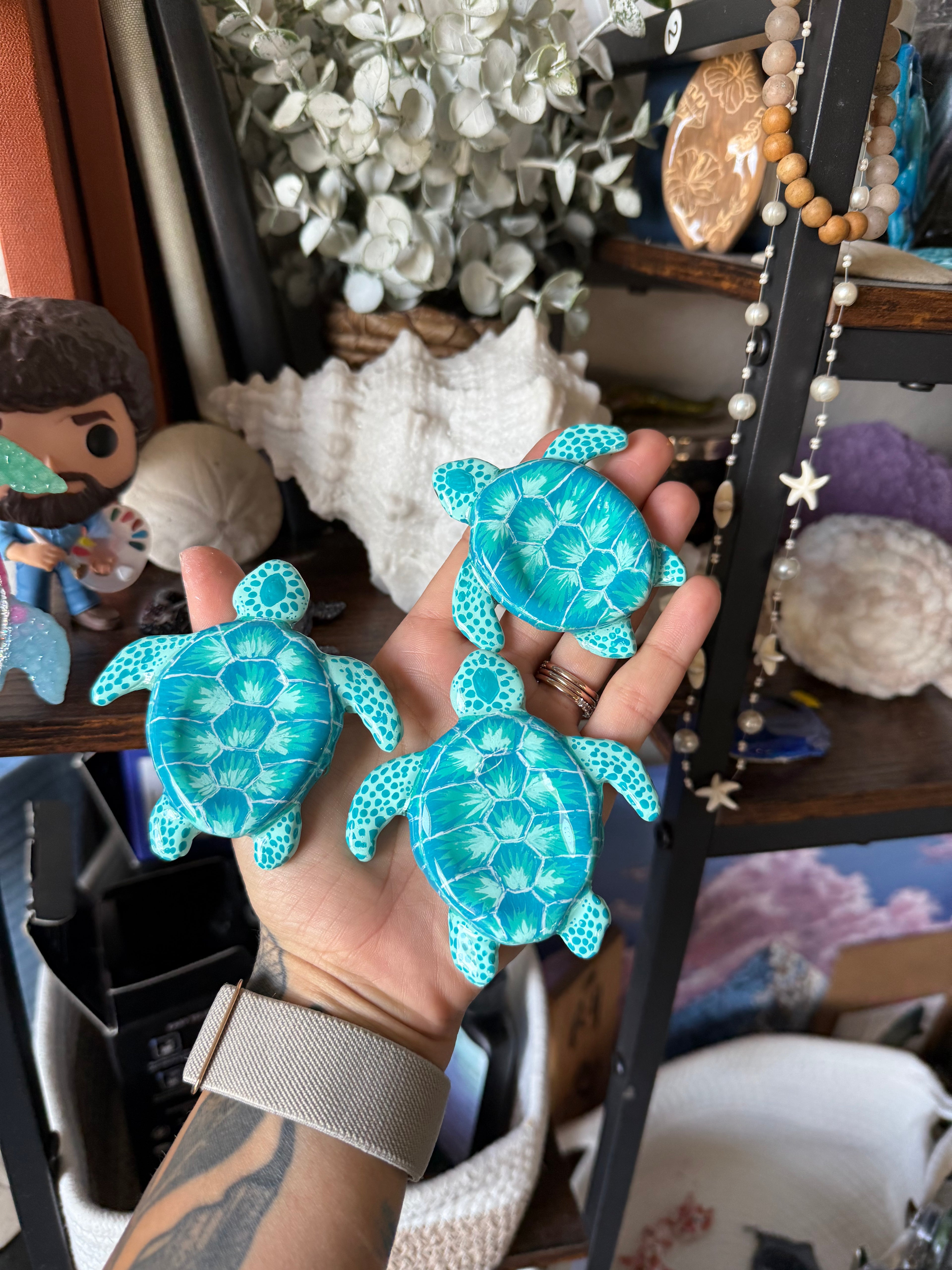 Blue Sea Turtle Worry Stone