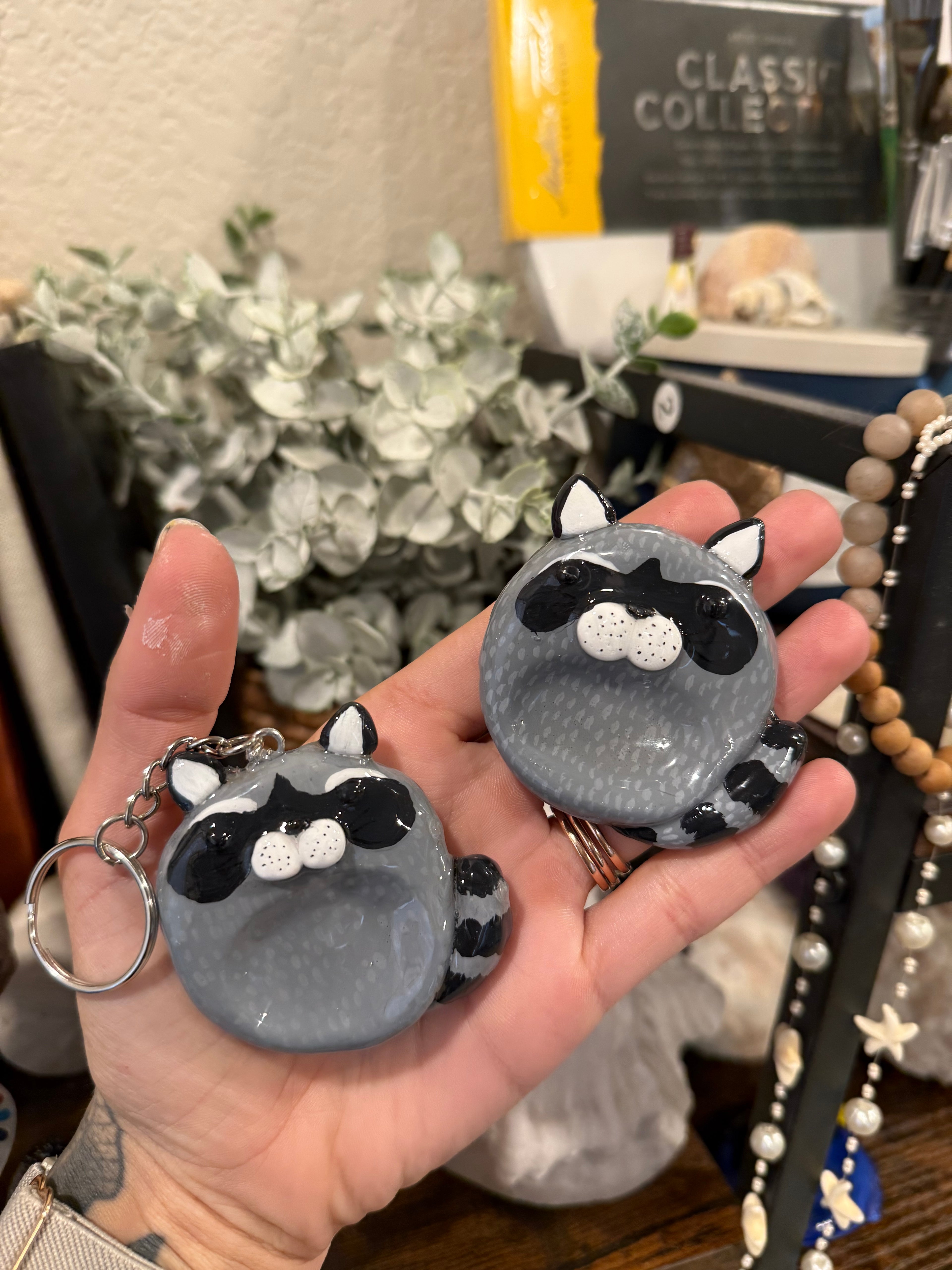 Raccoon worry stone