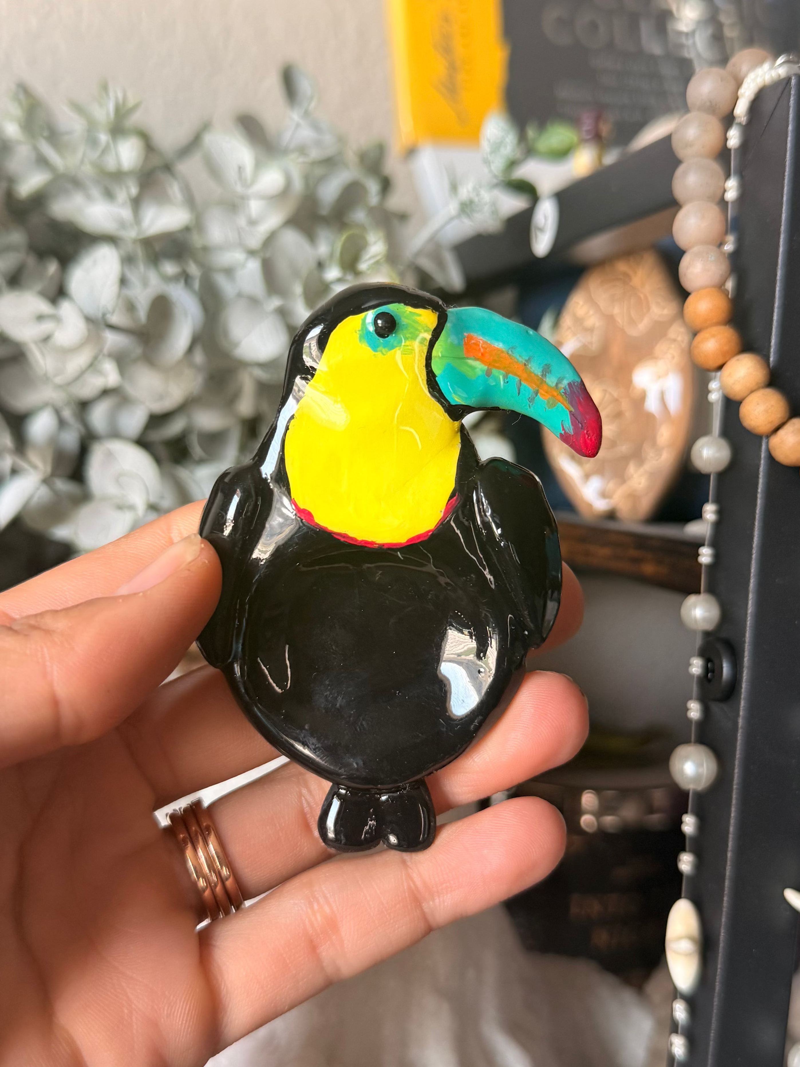 Rainbow-billed Toucan Worry Stone