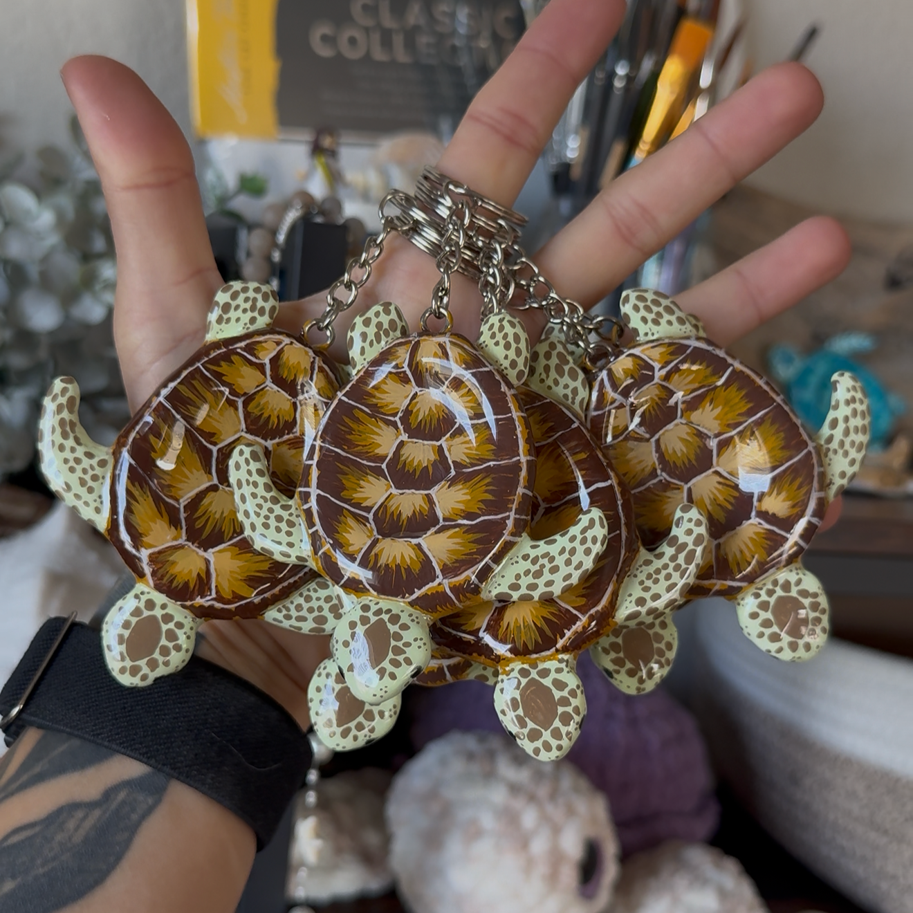 Brown Sea Turtle Worry Stone