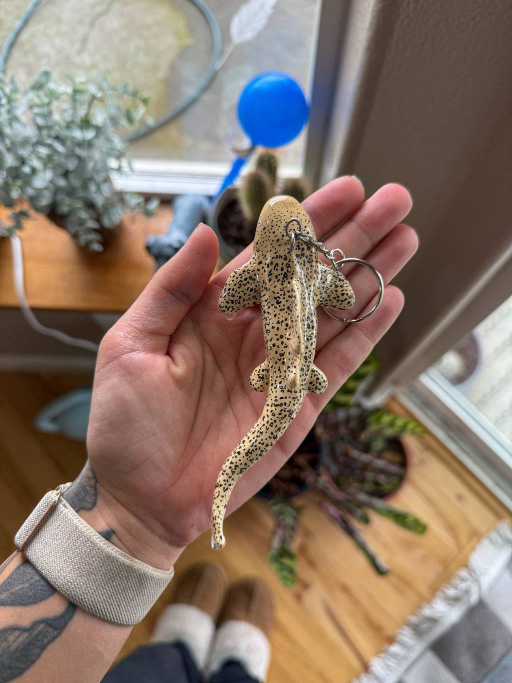 Zebra Shark Keychain
