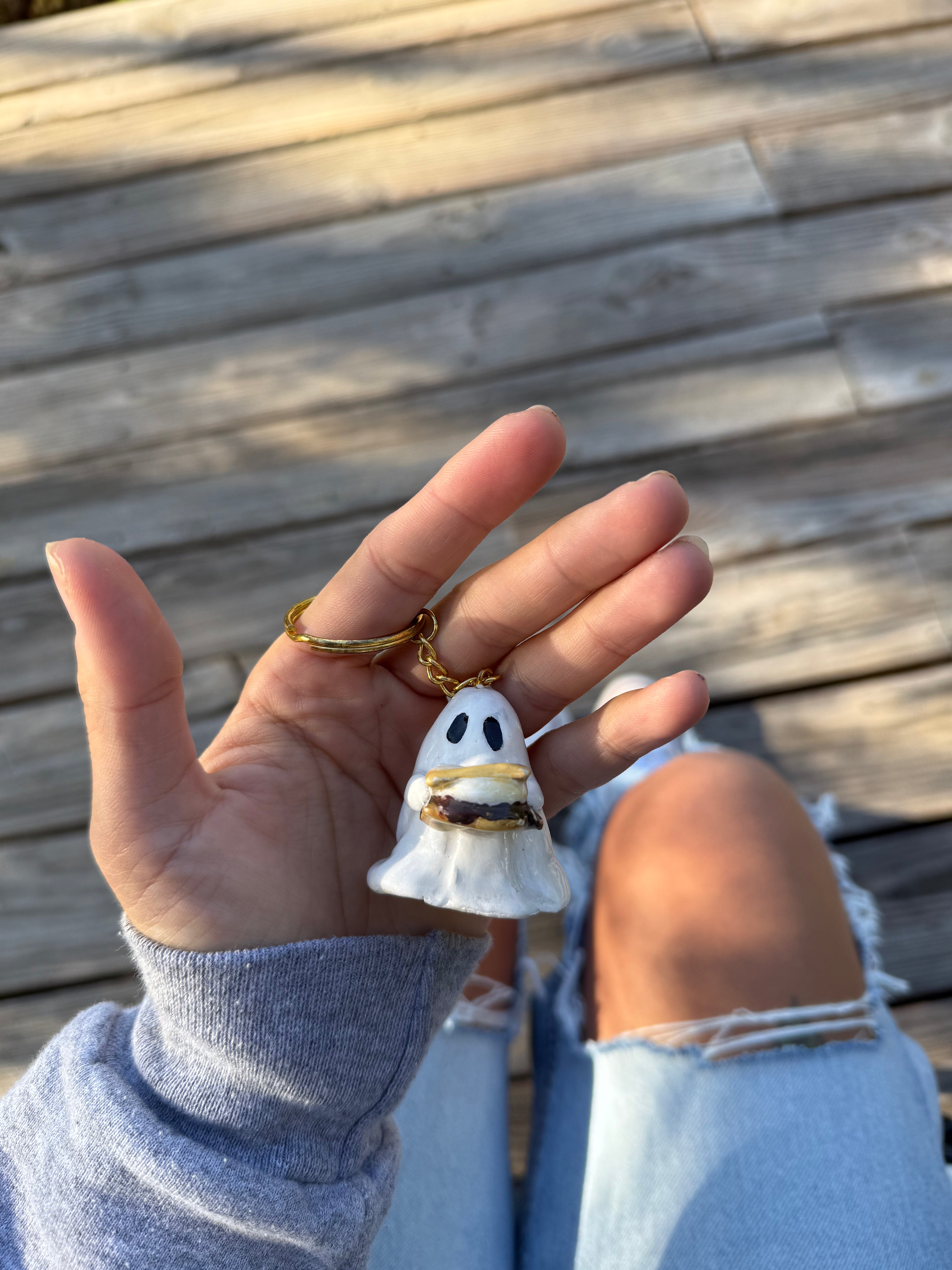Ghost with S’more Keychain