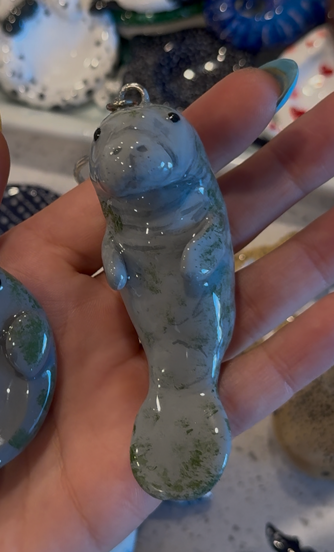 Manatee Keychain