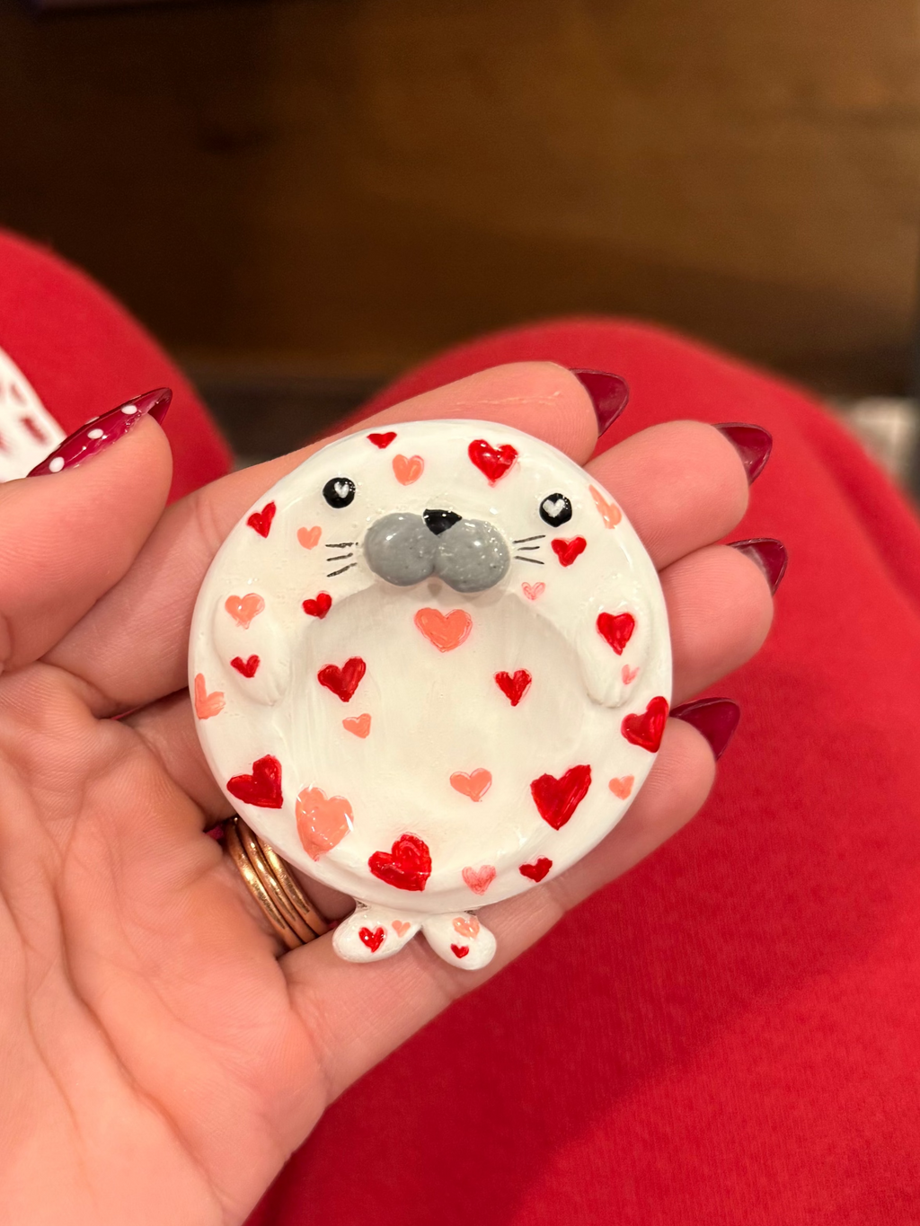 Heart Harbor Seal Worry Stone