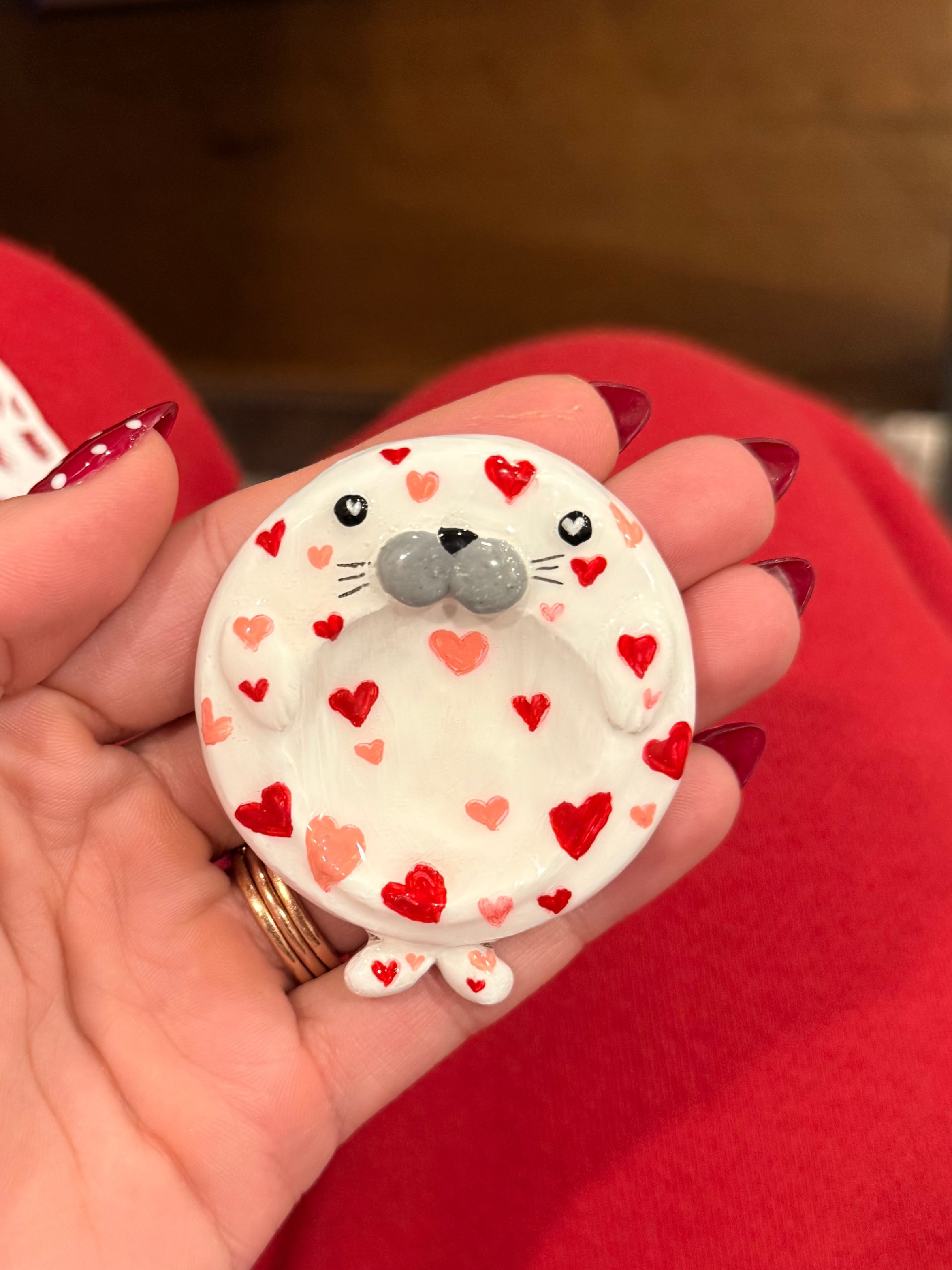 Heart Harbor Seal Worry Stone