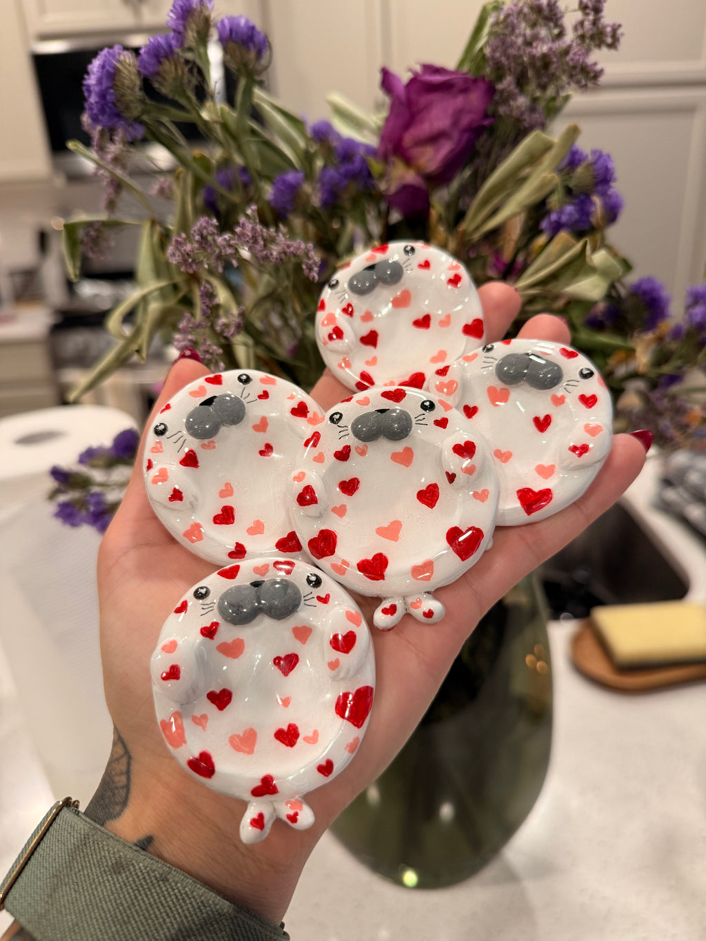Heart Harbor Seal Worry Stone