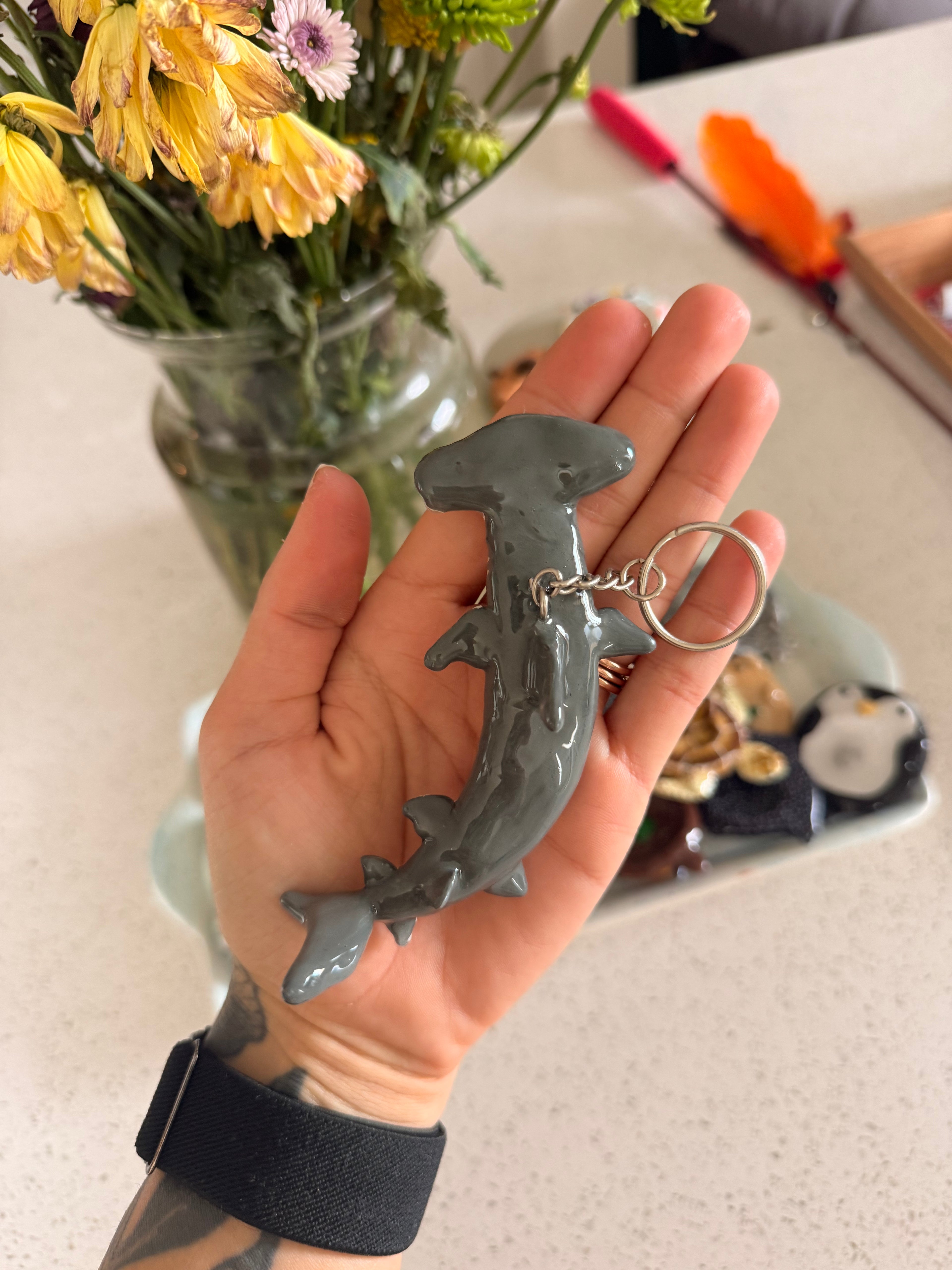 Hammerhead Shark Keychain