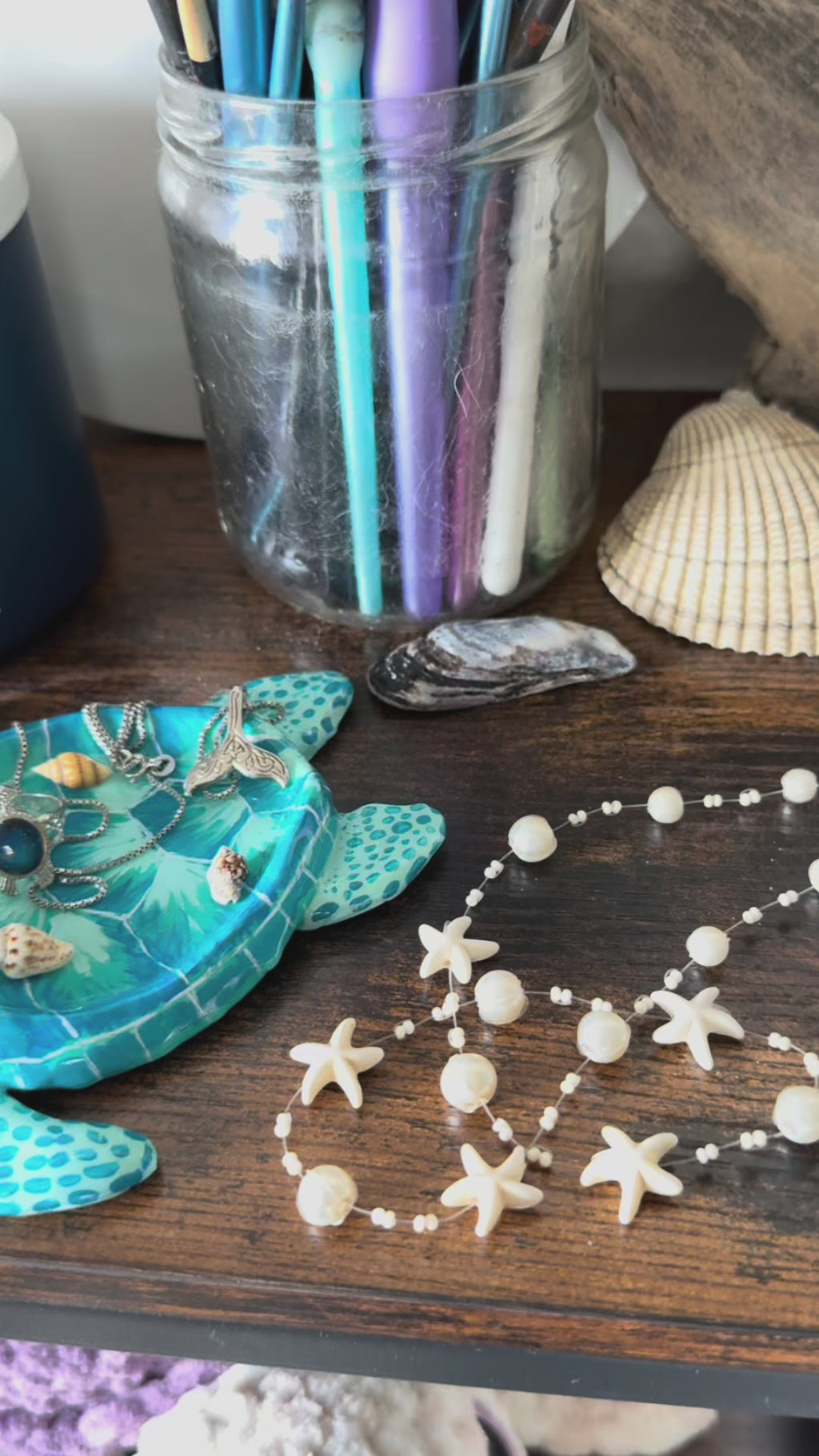 Blue Sea Turtle Ring Dish