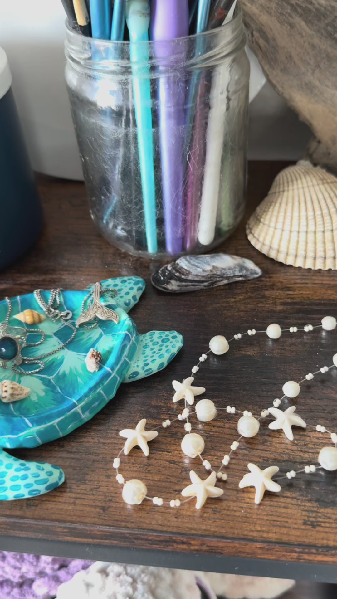 Blue Sea Turtle Ring Dish